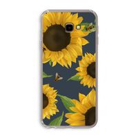 Sunflower and bees: Samsung Galaxy J4 Plus Transparant Hoesje