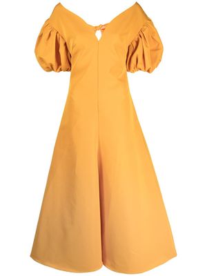 Rosie Assoulin robe longue à manches bouffantes - Jaune