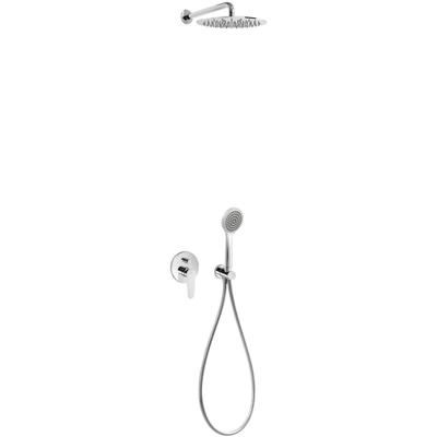 Regendouche set Tres Flat | Inbouw | Mengkraan | 2-weg | Rond | Chroom