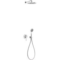 Regendouche set Tres Flat | Inbouw | Mengkraan | 2-weg | Rond | Chroom - thumbnail