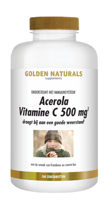 Golden Naturals Acerola Vitamine C 500mg Tabletten