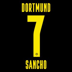 Sancho 7 (Officiële Borussia Dortmund Away Bedrukking 2021-2022)