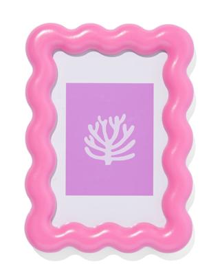 HEMA Fotolijst 10x15cm Roze Hout Golven (felroze)