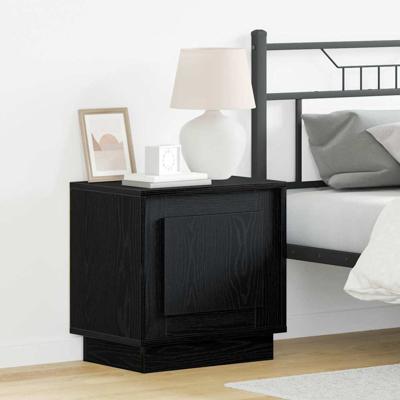 Nachtkastje met 2 pcs Zwart 44 x 34,5 x 45 cm Bewerkt hout