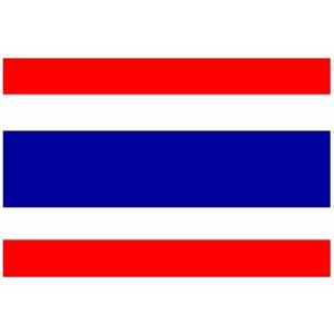 Vlag van Thailand - 60 x 90 cm - klein formaat - landen vlaggen - polyester - met ophangringen