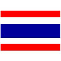 Vlag van Thailand - 60 x 90 cm - klein formaat - landen vlaggen - polyester - met ophangringen