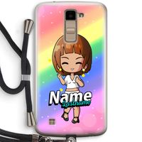 Chibi Maker vrouw: LG K10 (2016) Transparant Hoesje met koord