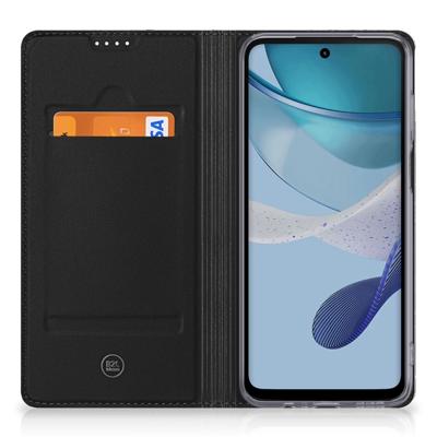 Motorola Moto G53 | Standcase | Marmer Wit Zwart - Origineel Cadeau Man