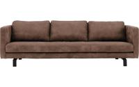 Goossens Excellent Bank Nuance bruin, leer, 4-zits, urban industrieel