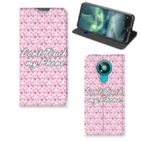 Nokia 3.4 Design Case Flowers Pink DTMP - thumbnail