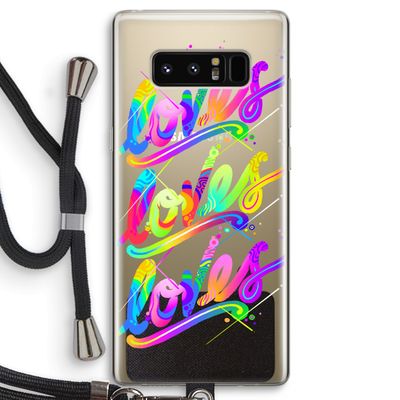 Loves: Samsung Galaxy Note 8 Transparant Hoesje met koord