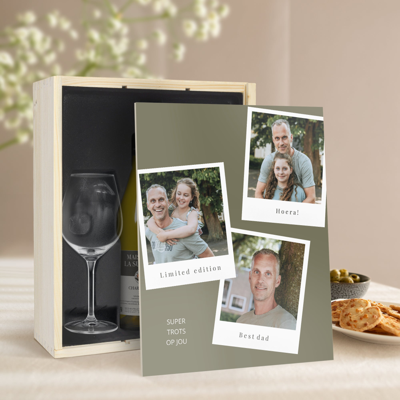 Wijnpakket met glas - Maison de la Surprise Chardonnay (Bedrukte deksel)