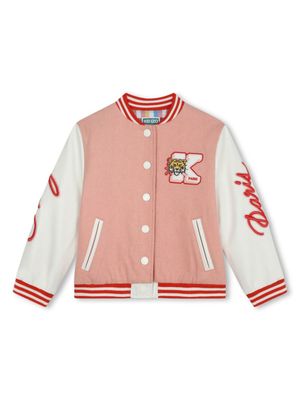 Kenzo Kids veste bomber à patch Tiger - Orange