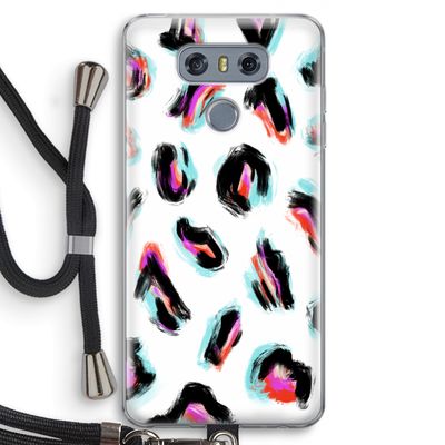 Cheetah color: LG G6 Transparant Hoesje met koord