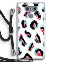 Cheetah color: LG G6 Transparant Hoesje met koord