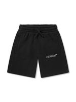 Off-White Kids short en coton à logo imprimé - Noir