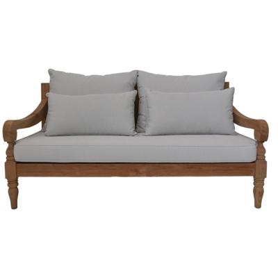 Bahama sofa 2,5-zits incl kussenset - 150x95x80 - Naturel/wit - teak