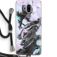 Pastel zwart: LG G7 Thinq Transparant Hoesje met koord