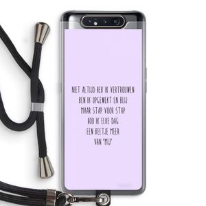 Zelfvertrouwen: Samsung Galaxy A80 Transparant Hoesje met koord