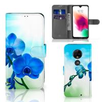 Motorola Moto G7 | G7 Plus Hoesje Orchidee Blauw - Cadeau voor je Moeder Motorola Moto G7 | G7 Plus Hoesje Orchidee Blauw - Cadeau voor je Moeder