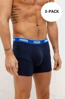 Puma Everyday Basic Boxershort Heren 3-Pack Blauw Combi - Maat XXL - Kleur: DonkerblauwBlauw | Soccerfanshop
