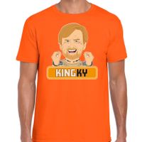 Oranje Koningsdag t-shirt - kingky - voor heren Oranje Koningsdag t-shirt - kingky - voor heren
