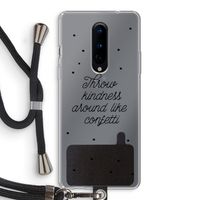 Confetti: OnePlus 8 Transparant Hoesje met koord