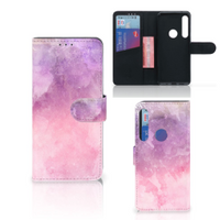 Hoesje Motorola One Action Pink Purple Paint