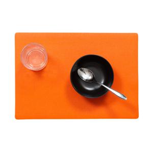 Wicotex luxe Placemats Plain - oranje - 43 x 30 cm - Met anti slip laag - Teflon coating toplaa