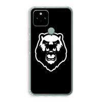 Angry Bear (black): Google Pixel 5 Transparant Hoesje