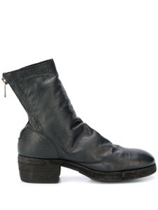 Guidi bottines à effet usé - Noir