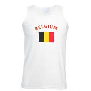 Mouwloos t-shirt met Belgische vlag 2XL  -
