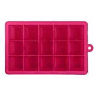 15 rasters DIY grote ijs kubus schimmel vierkante vorm siliconen ijs lade fruit ijs maker (Rose rood)