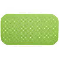 Douche/bad anti-slip mat badkamer - rubber - limegroen - 36 x 65 cm - rechthoek