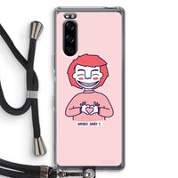 Hartje: Sony Xperia 5 Transparant Hoesje met koord