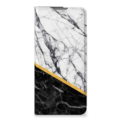 OPPO Find X5 Pro | Standcase | Marmer Wit Zwart - Origineel Cadeau Man