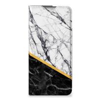 OPPO Find X5 Pro | Standcase | Marmer Wit Zwart - Origineel Cadeau Man