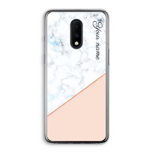 Marmer in stijl: OnePlus 7 Transparant Hoesje