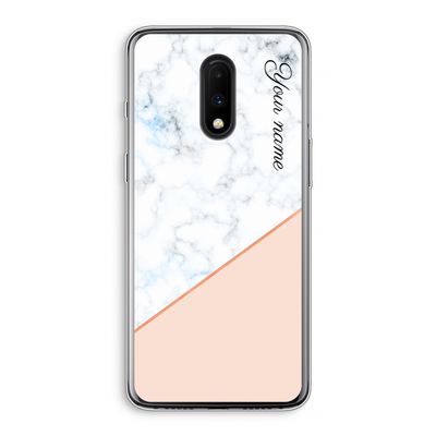 Marmer in stijl: OnePlus 7 Transparant Hoesje