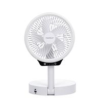 Aigostar Paula A4T Ventilator - Opvouwbaar - Staand - USB Oplaadbaar - Telescopisch - Tafelventilator - Wit