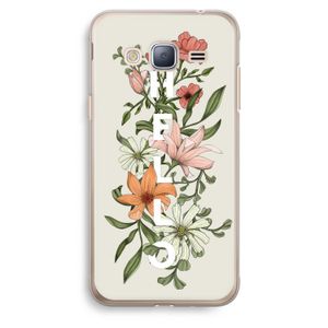 Hello bloemen: Samsung Galaxy J3 (2016) Transparant Hoesje