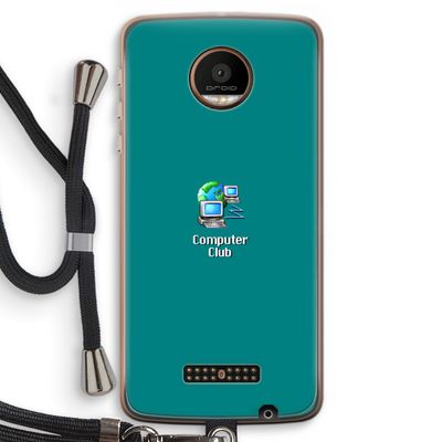 Win98: Motorola Moto Z Force Transparant Hoesje met koord