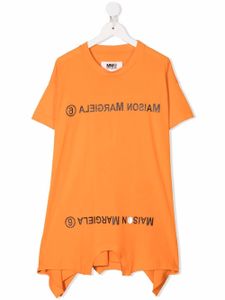 MM6 Maison Margiela Kids robe à logo imprimé - Orange