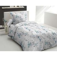 Dekbedovertrekset - HOME LINGE PASSION - POMPADOUR - 100% Katoen - 140x200 cm - Wit/Bloem