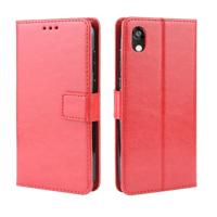 Retro Crazy Horse textuur horizontale Flip lederen case voor Huawei Honor 8S met houder & kaartsleuven & fotolijstjes (rood)