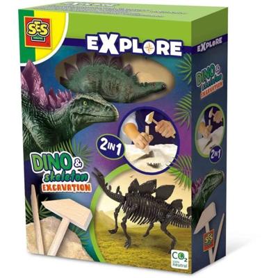 2-in-1 dinosaurus- en skeletgraver - Stegosaurus - SES CREATIVE