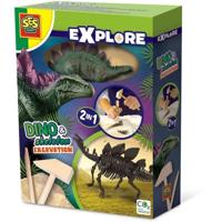2-in-1 dinosaurus- en skeletgraver - Stegosaurus - SES CREATIVE