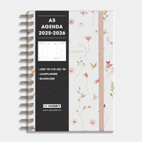 A5 Ringband Agenda 2025 - 2026 Aquarel Bloementjes A5 Ringband Agenda 2025 - 2026 Aquarel Bloementjes