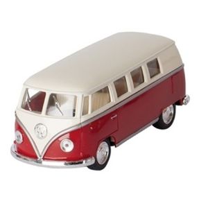 Modelauto Volkswagen T1 rood/wit 13,5 cm