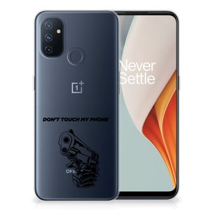 OnePlus Nord N100 Silicone-hoesje Gun Don't Touch My Phone